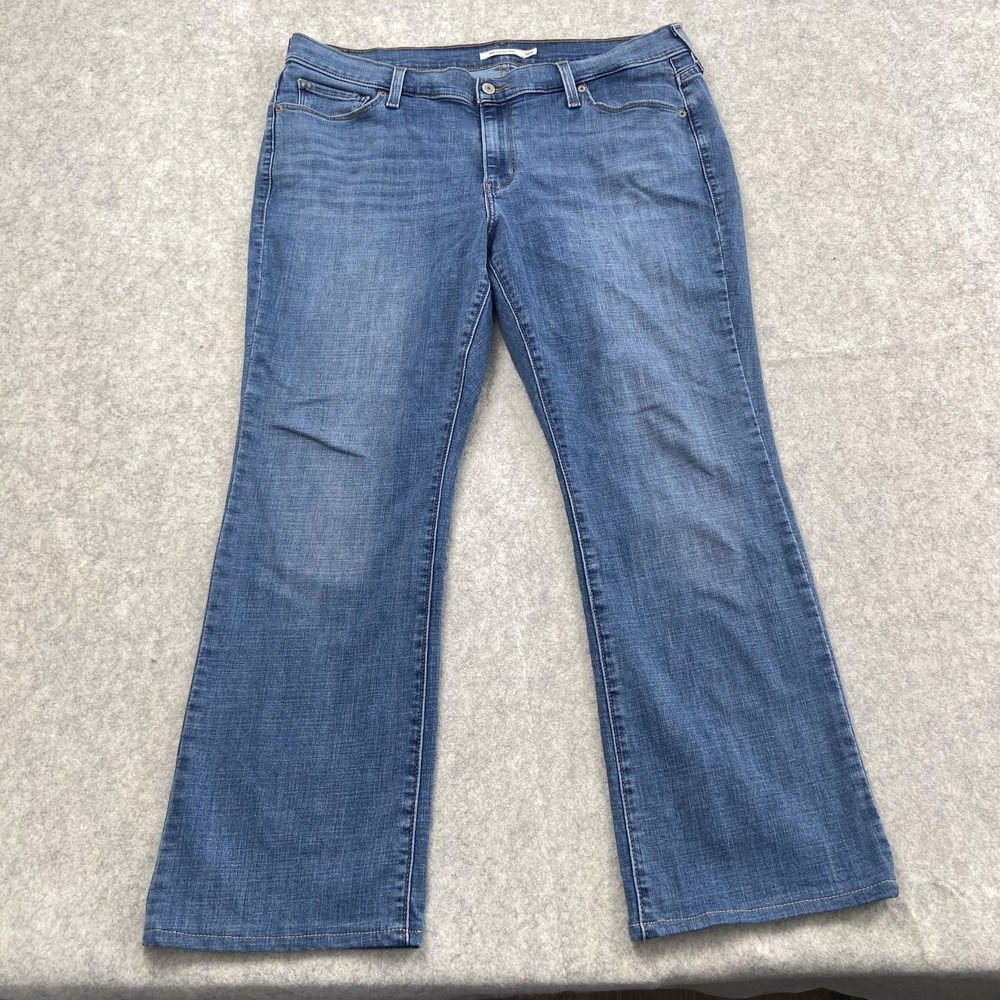 Levi's 415 Classic Boot Jeans Womens 18W (38x27) Blue Med Wash Stretch Denim